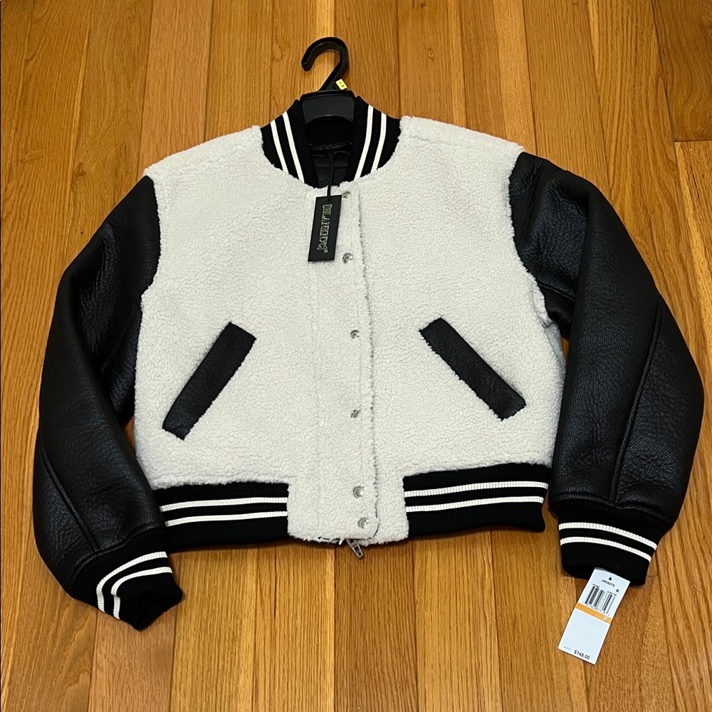 Blank NYC Black and White Sherpa Jacket